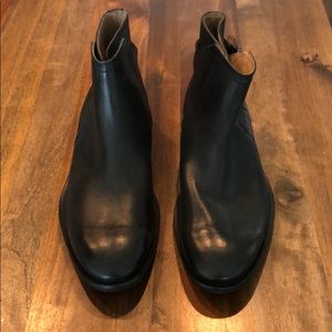 Leather and croc print buckle Chelsea boot